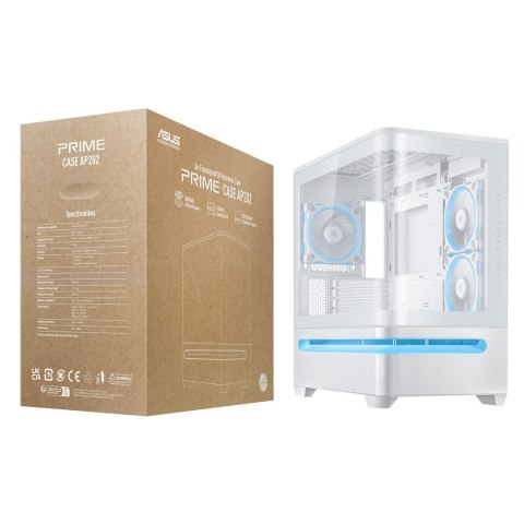 ASUS Obudowa ASUS PRIME AP202 TG ARGB WHITE