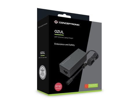 No name Conceptronic OZUL08B10 adapter zasilający/ inwentor Wewnętrzna 90 W Czarny