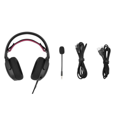 No name GAMIAC HS71 Zestaw słuchawkowy Przewodowa Opaska na głowę Gaming USB Type-C Czarny
