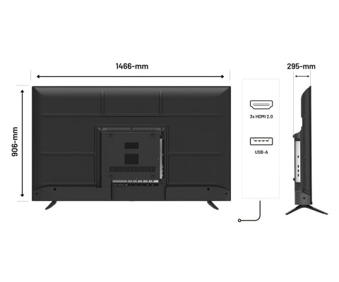 No name Monitor JAPANNEXT 165,1cm JN-IPS650UHD60F 16:9 3x HDMI UHD