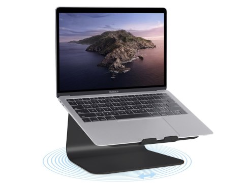 No name Rain Design mStand360 - drehbarer Aluminium Stand für MacBooks Notebooks bis 15 zoll Podstawka na notebooka Czarny 38,1 cm (15")