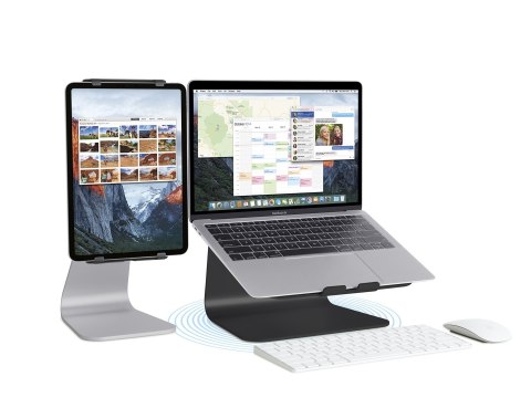 No name Rain Design mStand360 - drehbarer Aluminium Stand für MacBooks Notebooks bis 15 zoll Podstawka na notebooka Czarny 38,1 cm (15")