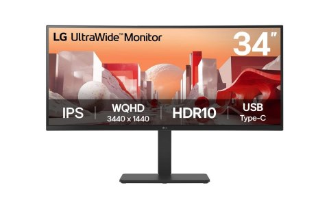 LG LG 34BA75QE-B monitor komputerowy 86,4 cm (34") 3440 x 1440 px Wide Quad HD LCD Czarny