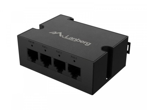 Lanberg Przełącznik Din-Ge4-Bt-90w 1xIn 3xOut 1GB PoE Extender Gigabit Ethernet Din Rail Bt 90W