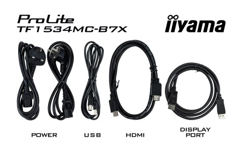 IIYAMA Iiyama TF1534MC-B7X monitor komputerowy 38,1 cm (15") 1024 x 768 px XGA LED Ekran dotykowy Przeznaczony dla wielu użytkowników C