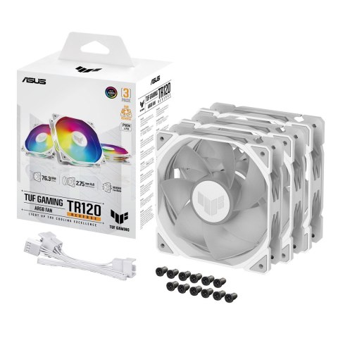 ASUS ASUS TUF GAMING TR120 ARGB REVERSE 3IN1 White Obudowa komputera Chłodnica powietrza 12 cm Biały