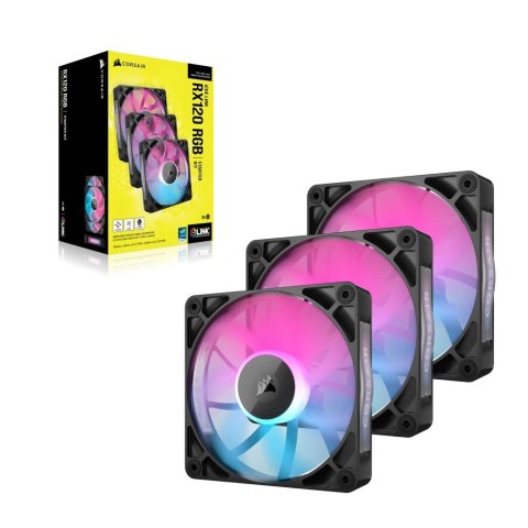 Corsair Corsair iCUE LINK RX120 RGB Obudowa komputera Wentylator 12 cm Czarny 3 szt.