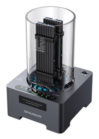 GRAUGEAR GRAUGEAR G-M2DK-CL-20G stacja dokująca do dysków twardych USB 3.2 Gen 2x2 Type-C Czarny