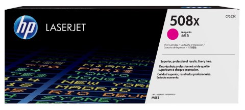 Hewlett-Packard HP 508X oryginalny wkład laserowy o dużej pojemności, purpurowy