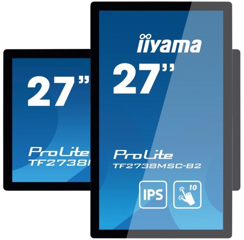 IIYAMA Iiyama ProLite TF2738MSC-B2 monitor komputerowy 68,6 cm (27") 1920 x 1080 px Full HD LED Ekran dotykowy Przeznaczony dla wielu u