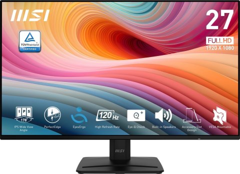MSI MSI Pro MP271A E2 monitor komputerowy 68,6 cm (27") 1920 x 1080 px Full HD LCD Czarny / PROMOCJA