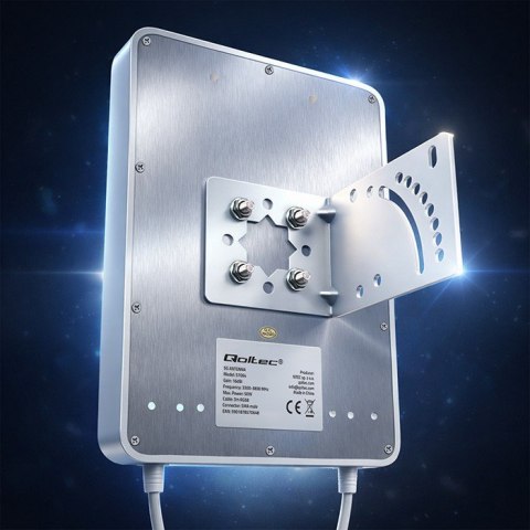 Qoltec Antena 5G LTE | 16dBi | kierunkowa | zewnętrzna | SMA | 3300-3800MHz | wodoodporna | 3m