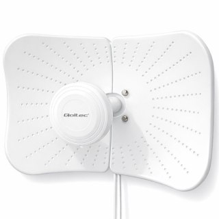 Qoltec Antena paraboliczna 4G 5G LTE | 2x19dBi | kierunkowa | zewnętrzna| 1710-2700 MHz | 3300-4200 MHz | N Female | wodoodporna | 5m