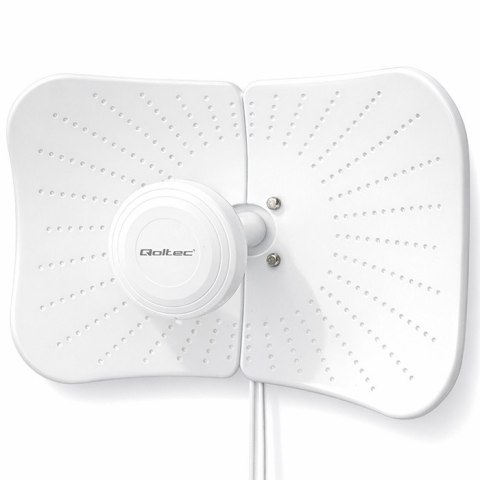 Qoltec Antena paraboliczna 4G 5G LTE | 2x19dBi | kierunkowa | zewnętrzna| 1710-2700 MHz | 3300-4200 MHz | N Female | wodoodporna | 5m