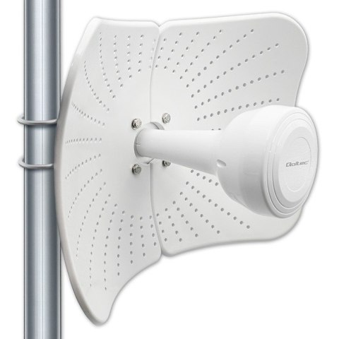 Qoltec Antena paraboliczna 4G 5G LTE | 2x19dBi | kierunkowa | zewnętrzna| 1710-2700 MHz | 3300-4200 MHz | N Female | wodoodporna | 5m