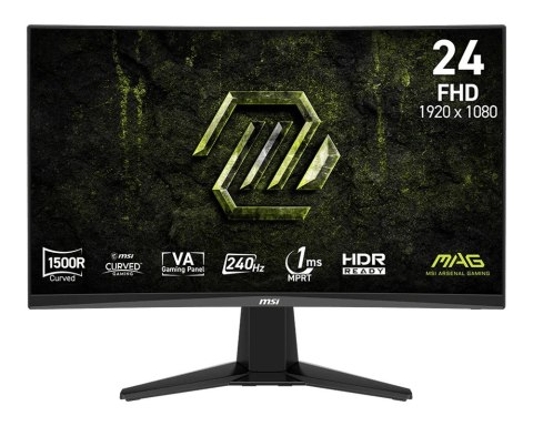 MSI Monitor 23.6 cala MAG 245C X24 LED/FHD/Curved/240Hz/czarny