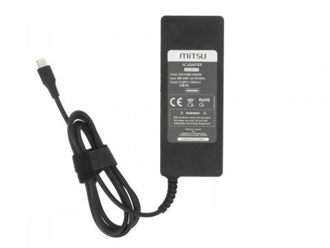 Mitsu Zasilacz ładowarka do laptopa 100W USB-C 5V-9V-12V-15V/3A, 20V/5A PD