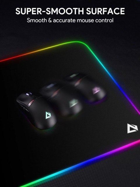 AUKEY KM-P7 RGB podkładka pod mysz i klawiaturę XXL gamingowa| 900x400x4mm | wodoodporna | gumowany spód | aplikacja G-aim Control Cen