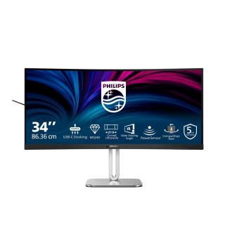 Philips Philips 5000 series 34B2U5600C/00 monitor komputerowy 86,4 cm (34") 3440 x 1440 px Dual QHD LCD Szary