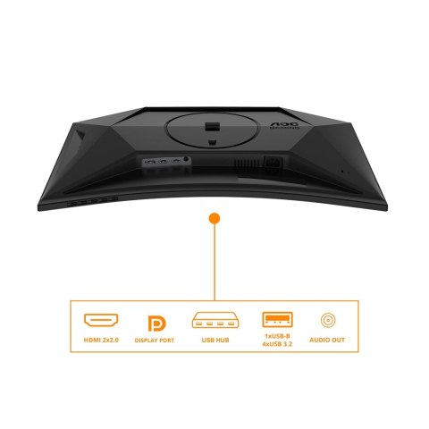 AOC Monitor komputerowy AOC 27" G4 C27G4ZXU 68,6cm 1920 x 1080 px Full HD LED Czarny