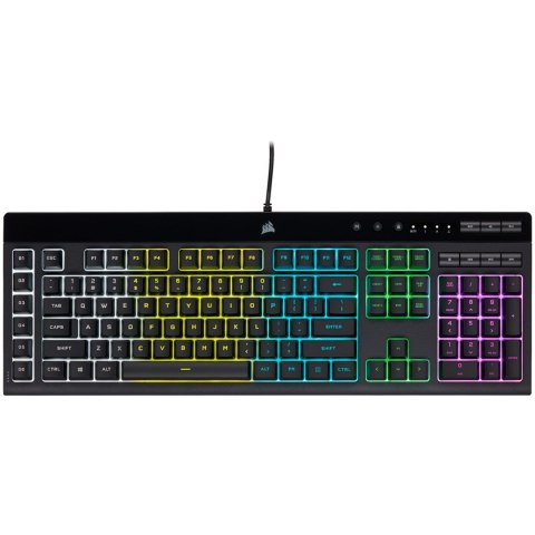 Corsair Corsair K55 RGB PRO klawiatura Gaming USB QWERTZ Niemiecki Czarny