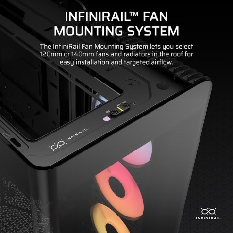 Corsair Obudowa Corsair FRAME 4500X RS-R ARGB Tempered Glass Mid-Tower, Black