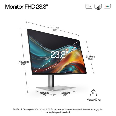 Hewlett-Packard MONITOR HP LED 23,8"S7 Pro 724pf (8X530AA) 100Hz
