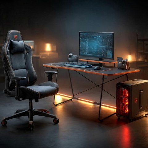 Maclean Biurko gamingowe z półką na monitor RS170