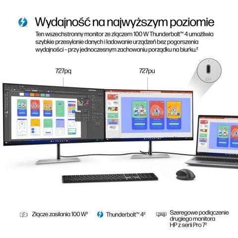 Hewlett-Packard HP 27-calowy monitor Pro seria 7 QHD Thunderbolt 4 - 727pu