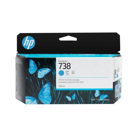 Hewlett-Packard HP 738 Cyjan Tintenpatrone 130ml