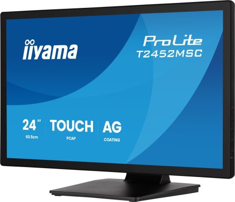 IIYAMA Iiyama ProLite T2452MSC-B2AG monitor komputerowy 61 cm (24") 1920 x 1080 px Full HD LED Ekran dotykowy Czarny