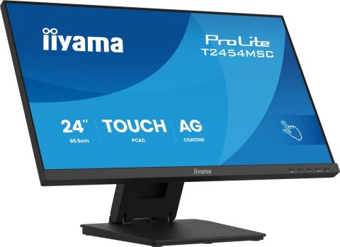 IIYAMA Monitor dotykowy iiyama ProLite 24" IPS z technologią InCell PCAP (10pkt), z powłoką antyrefleksyjną oraz elastyczną podstawą
