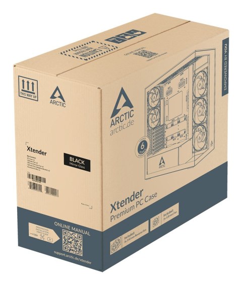 No name Obudowa CASE MIDITOWER EATX bez zasilacza XTENDER Black ACPCC00018A ARCTIC