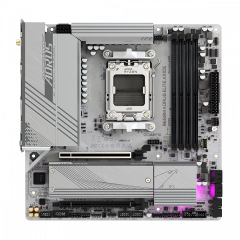 Gigabyte Płyta główna B650M A ELITE AX ICE HDMI/DP M2 m.ATX