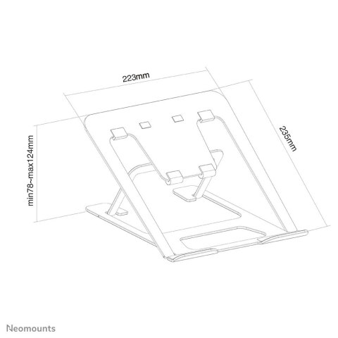 NEWSTAR Neomounts NSLS085GREY stojak na laptop Podstawka na notebooka Szary 43,2 cm (17")