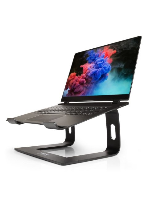 PORT DESIGNS Port Designs 901103 stojak na laptop Podstawka na notebooka Aluminium, Czarny 39,6 cm (15.6")