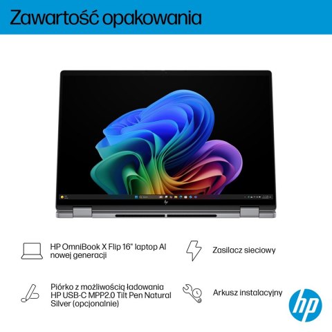 Hewlett-Packard HP OmniBook X Flip 16-ar0016nw Ryzen AI 5 340 16.0"2K Touch OLED IPS 300nits AG 16GB LPDDR5X SSD1TB Radeon 840M Cam 5MPx + IR 68