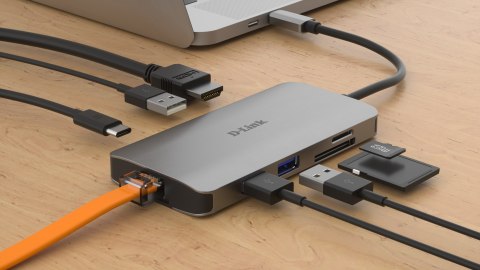 D-Link D-Link DUB-M810 stacja dokująca Przewodowa USB 3.2 Gen 1 (3.1 Gen 1) Type-C Aluminium