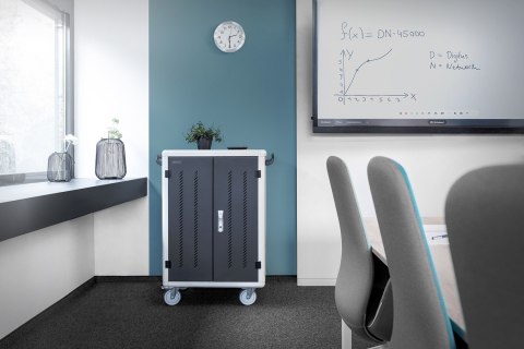 DIGITUS Szafa mobilna DIGITUS DN-45005 do ładowania notebooków/tabletów z ekranem do 15,6", synchronizacja danych, UV-C