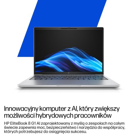 Hewlett-Packard HP EliteBook 8 G1i Ultra 7 255U 14"WUXGA 400nits AG LBL 32GB DDR5 5600 SSD512 Intel Arc Cam 5MP+IR+ISP 62Wh W11Pro Glacier Silve