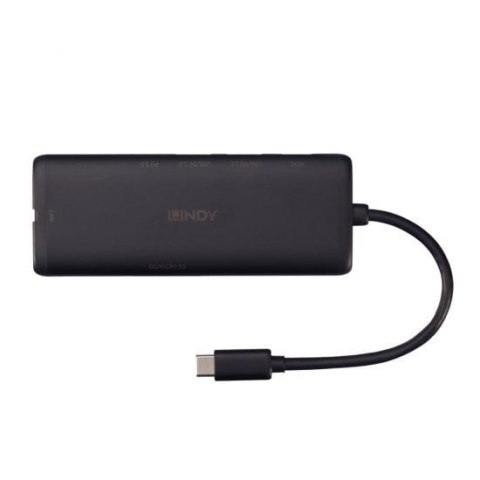 LINDY Lindy 43358 stacja dokująca Przewodowa USB 3.2 Gen 1 (3.1 Gen 1) Type-C Czarny