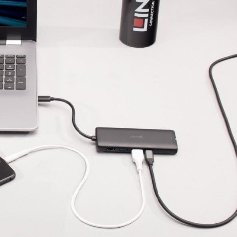 LINDY Lindy 43358 stacja dokująca Przewodowa USB 3.2 Gen 1 (3.1 Gen 1) Type-C Czarny