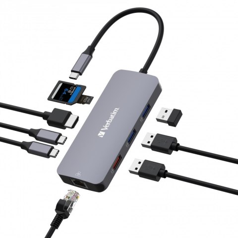 Verbatim Verbatim USB-C Pro Multiport Hub 9 Port CMH-9 32152