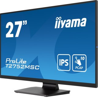 IIYAMA Monitor iiyama ProLite T2752MSC-B1 komputerowy 68,6 cm (27") 1920 x 1080 px Full HD LED Ekran dotykowy Czarny