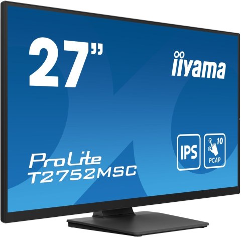 IIYAMA Monitor iiyama ProLite T2752MSC-B1 komputerowy 68,6 cm (27") 1920 x 1080 px Full HD LED Ekran dotykowy Czarny