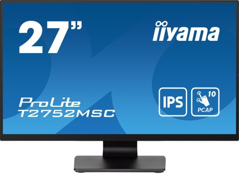 IIYAMA Monitor iiyama ProLite T2752MSC-B1 komputerowy 68,6 cm (27") 1920 x 1080 px Full HD LED Ekran dotykowy Czarny