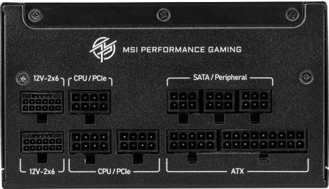 MSI Zasilacz MSI MPG A1250GS 1250W PCIE5 80+ Gold ATX 3.1