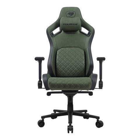 COUGAR COUGAR DEFENSOR S ARMY GREEN F Uniwersalny fotel dla gracza Tapicerowane siedzisko Zielony