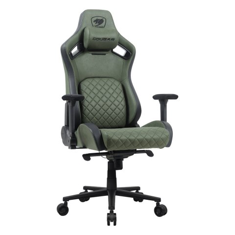 COUGAR COUGAR DEFENSOR S ARMY GREEN F Uniwersalny fotel dla gracza Tapicerowane siedzisko Zielony