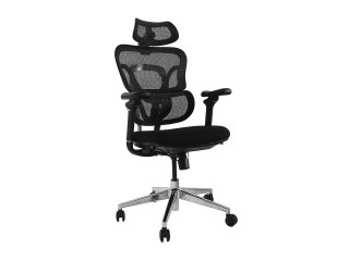 EQUIP Equip Ergonomischer BĂĽrostuhl+Kopf/ArmstĂĽtzen+SFS schwarz lite Retail